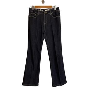 DKNY SoHo Bootcut Jeans Size 10 Dark Wash Stretch Mid Rise Western Cowgirl